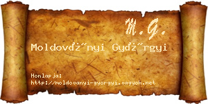Moldoványi Györgyi névjegykártya