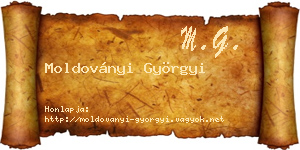 Moldoványi Györgyi névjegykártya