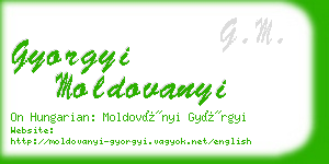 gyorgyi moldovanyi business card